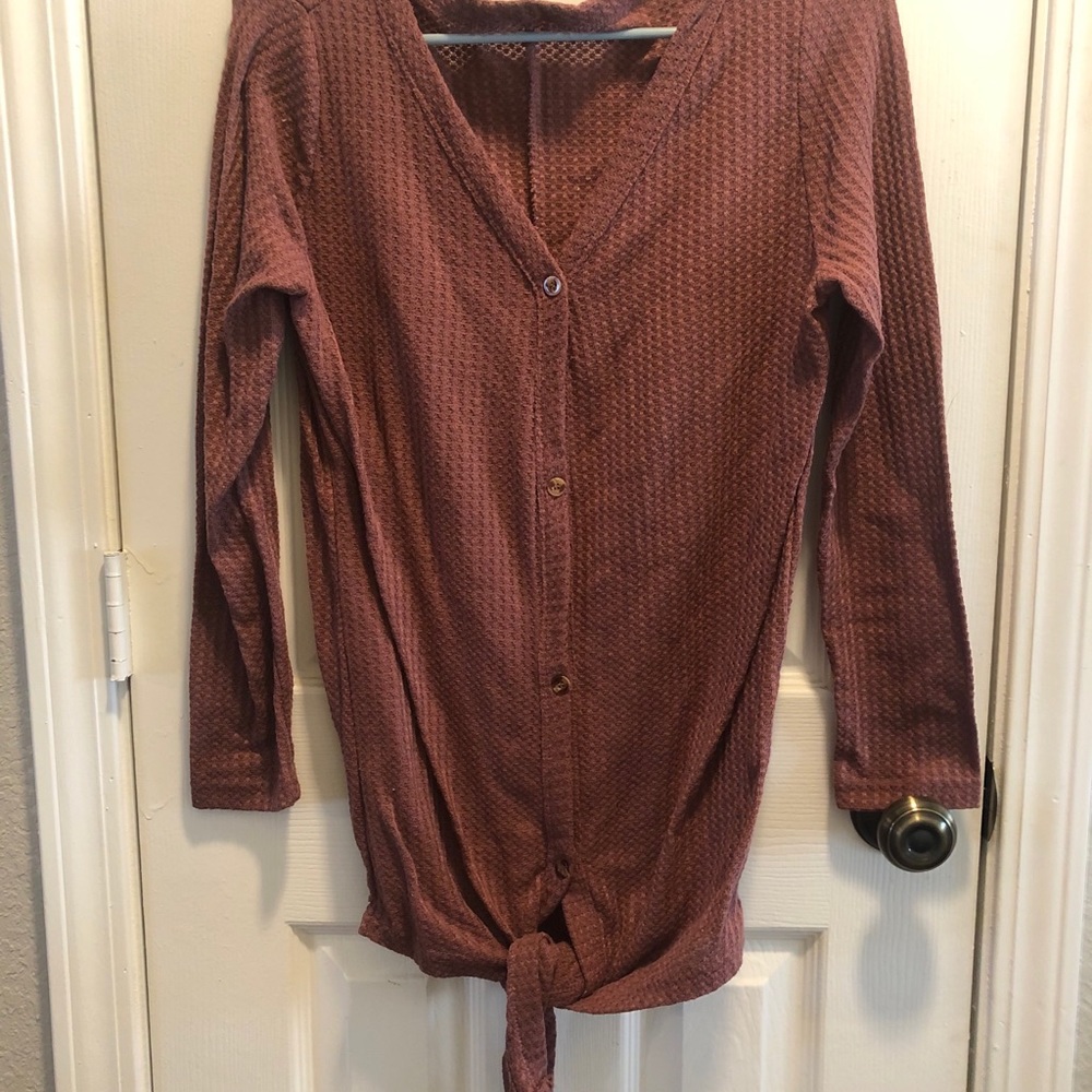 Waffle knit longsleeve